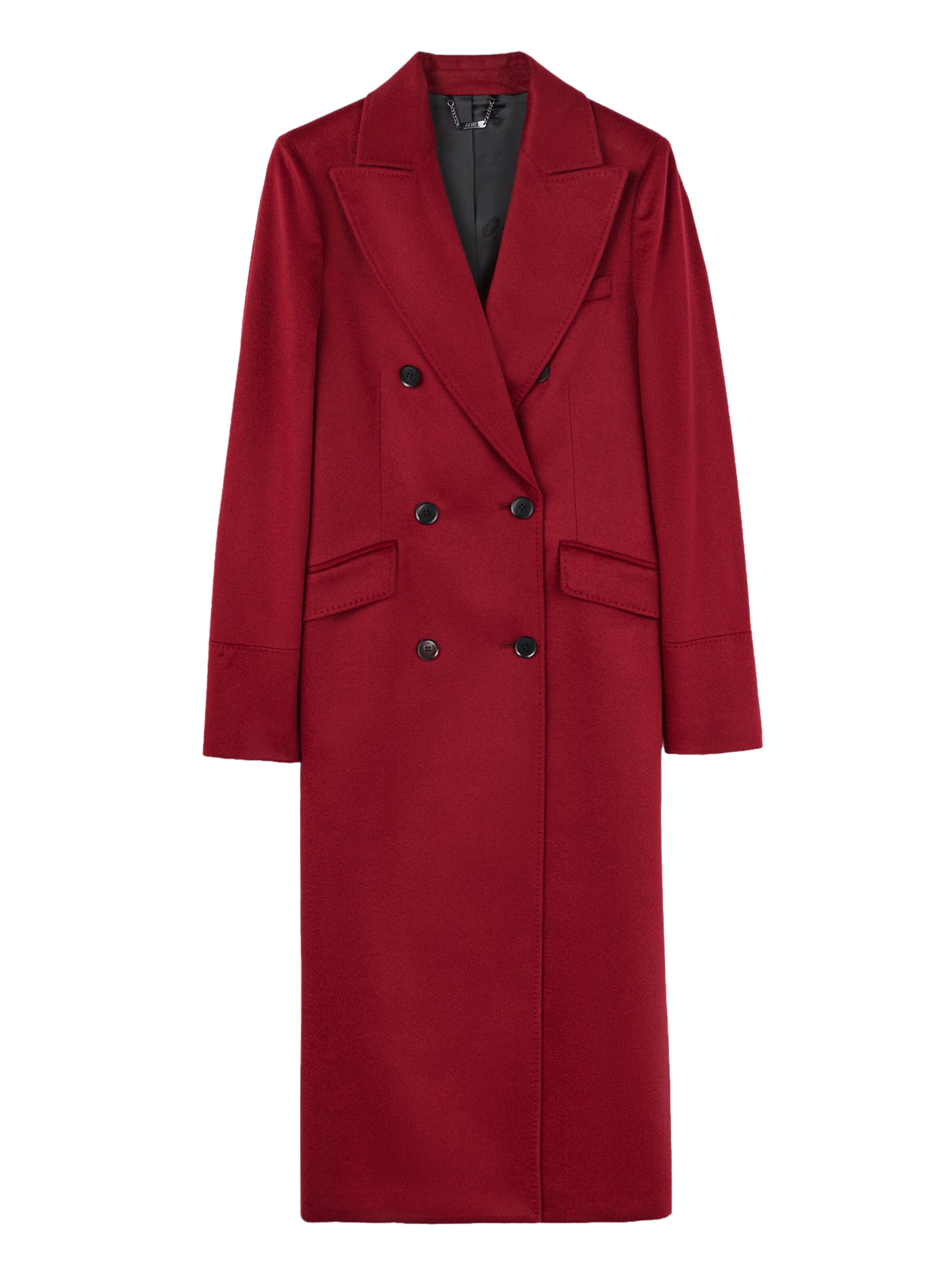 GOBI Cashmere Tussenmantel 'Cashmere Peak Lapel Long Coat' in Rood: voorkant