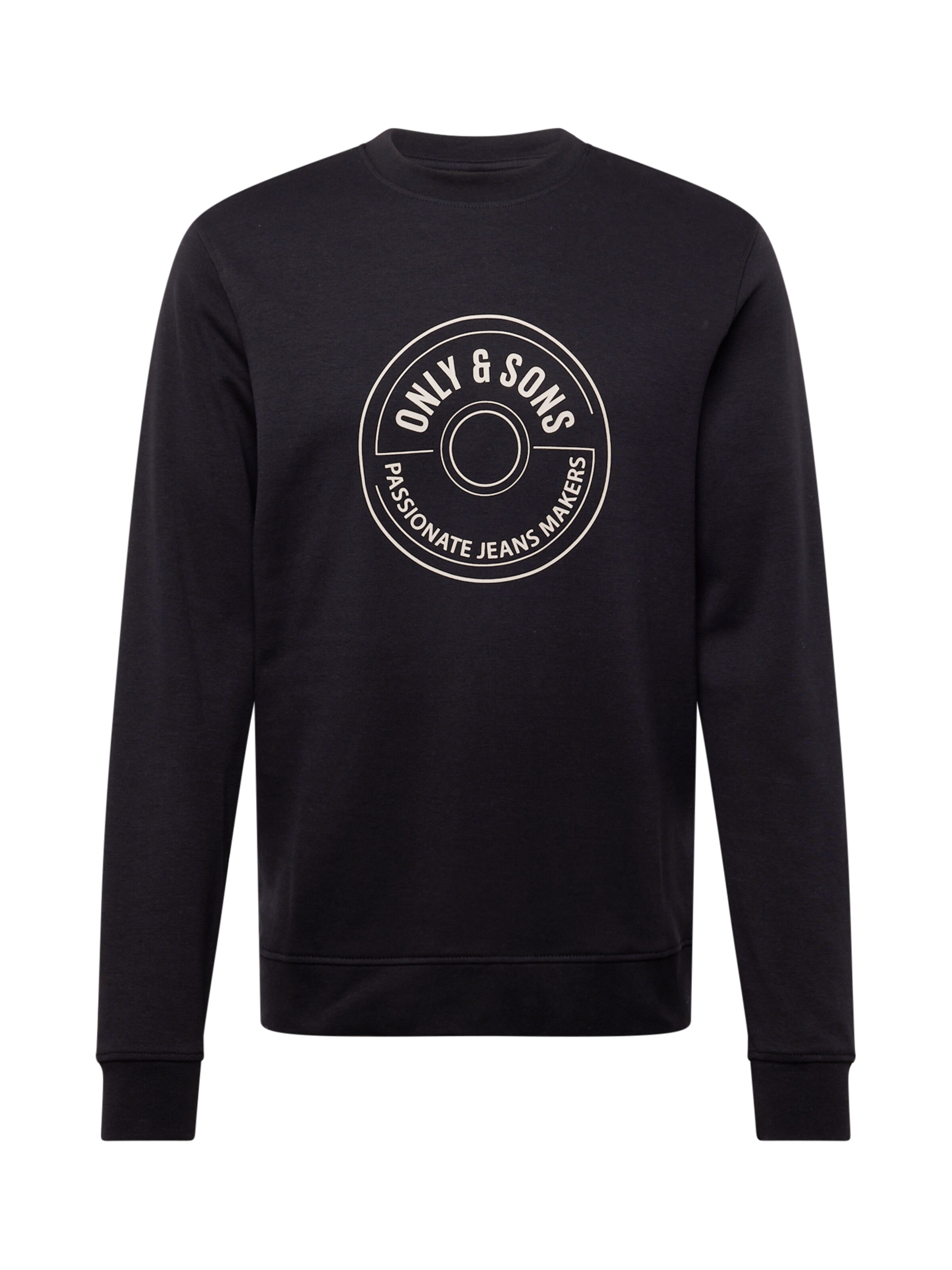 Only & Sons Sweatshirt 'Lamer' in Black: front