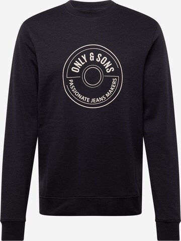 Only & Sons - Sudadera 'Lamer' en negro: frente