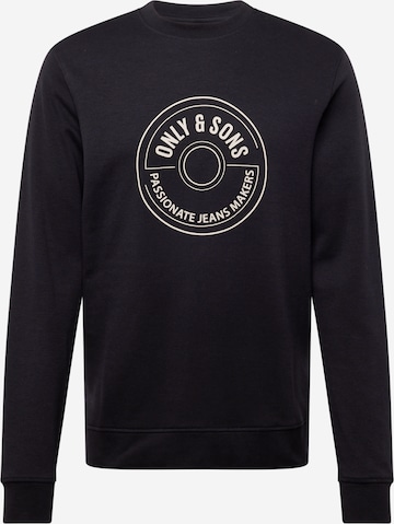 Sweat-shirt Only & Sons en noir : devant