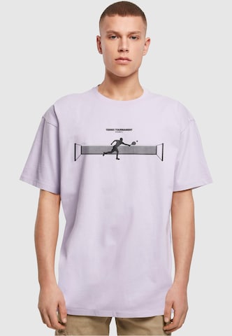 T-Shirt 'Tennis Round 1' Merchcode en violet : devant