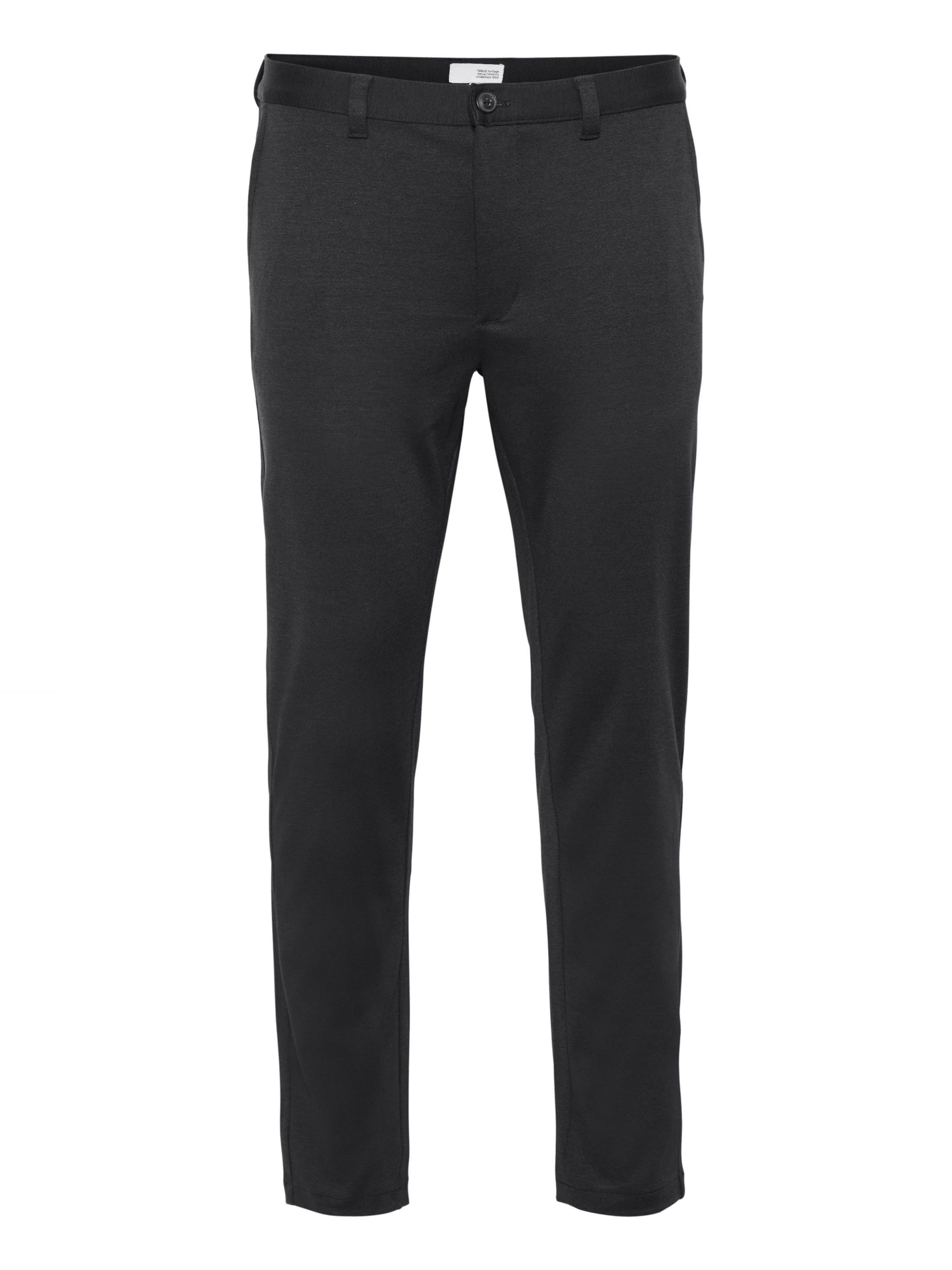 !Solid Slim fit Chino Pants 'Dave' in Black: front
