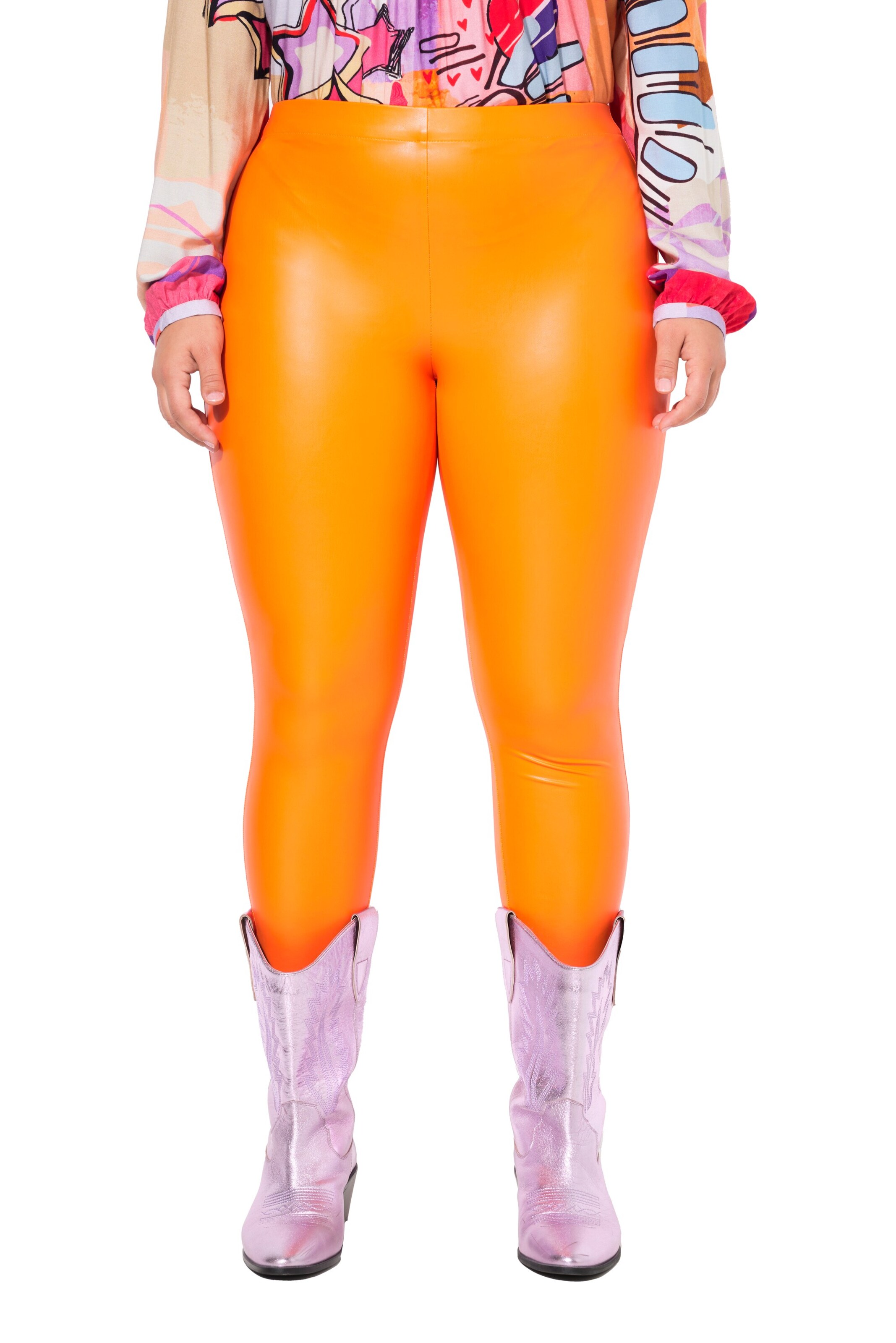 Angel of Style Skinny Leggings in Oranje: voorkant