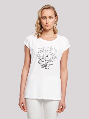 T-shirt 'Disney Winnie The Pooh' F4NT4STIC en blanc : devant