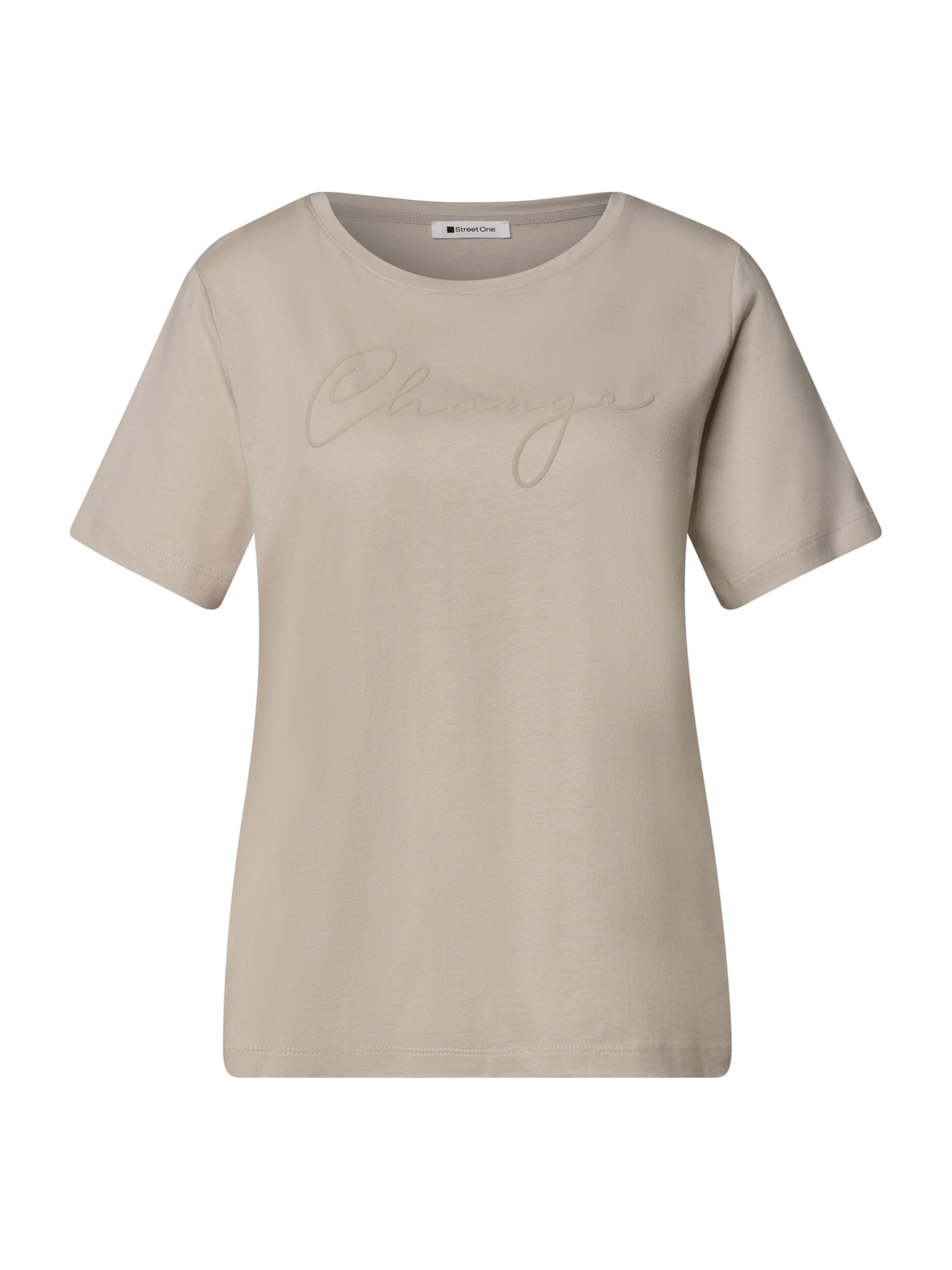 STREET ONE Shirt in Beige: voorkant