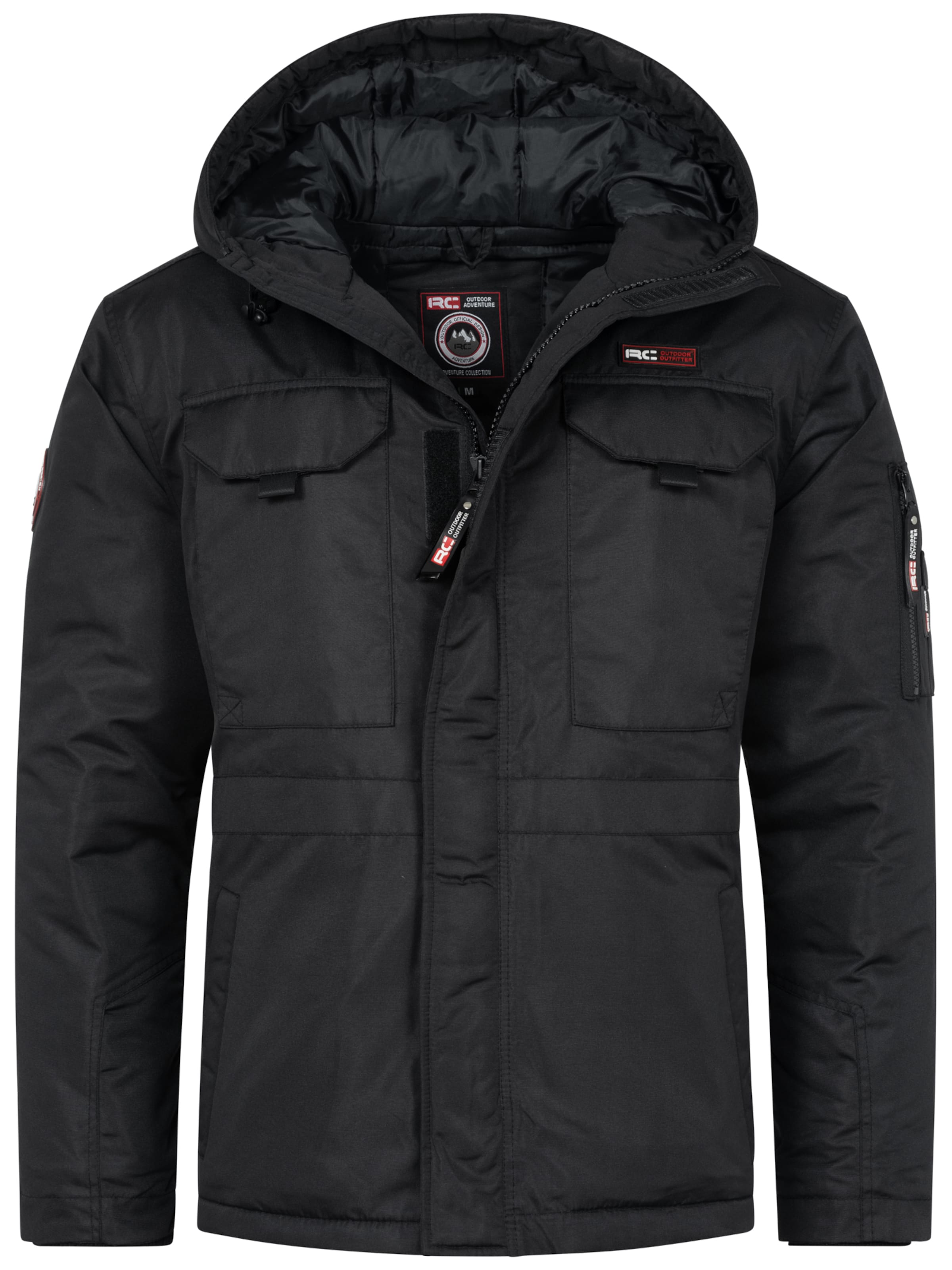 Rock Creek Winterjacke in Schwarz: Vorderseite