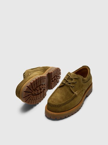 Scarpa stringata 'SLHHOLGER' di SELECTED in verde