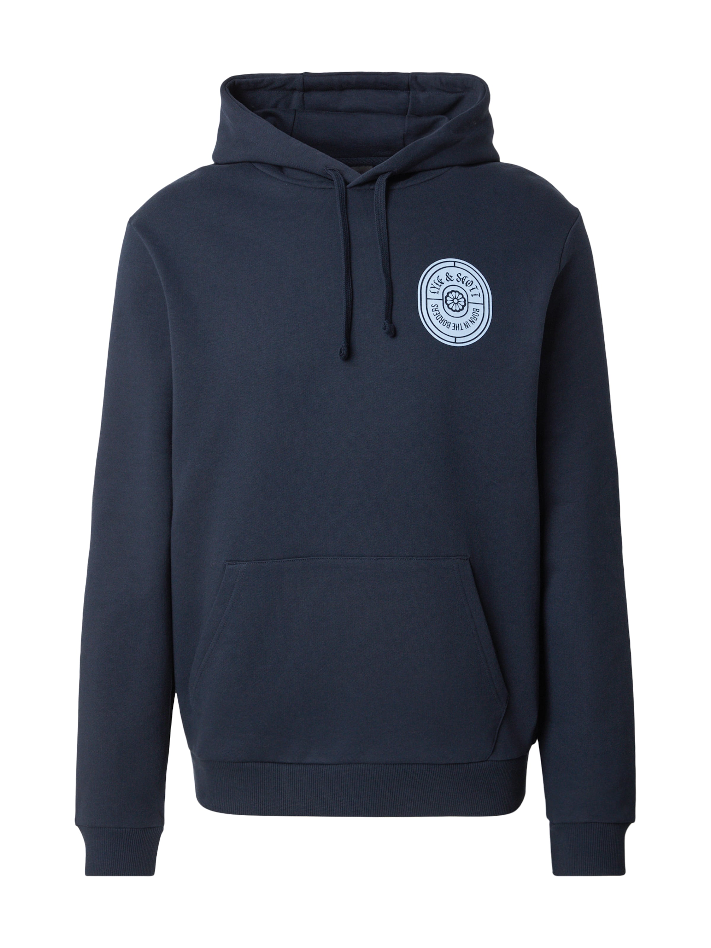 Lyle & Scott Sweatshirt 'Borders' in Blauw: voorkant