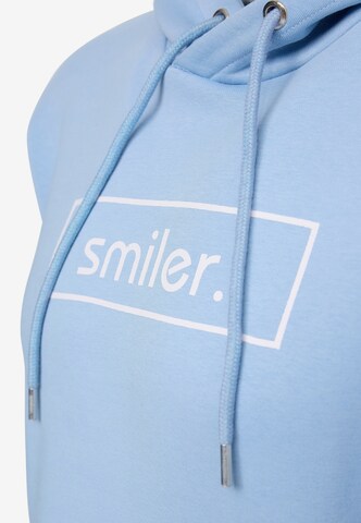 Sweat-shirt 'Happy' smiler. en bleu
