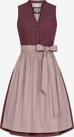 Trachtenhof Nübler Dirndl 'Dirndl Midi Frieda' in Lila: Vorderseite