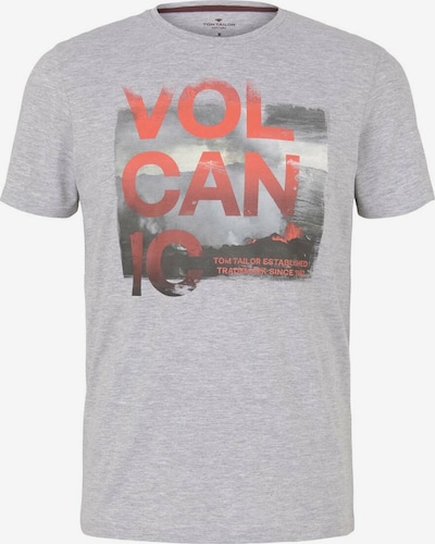 TOM TAILOR T-Shirt in grau / dunkelgrau / dunkelrot, Produktansicht