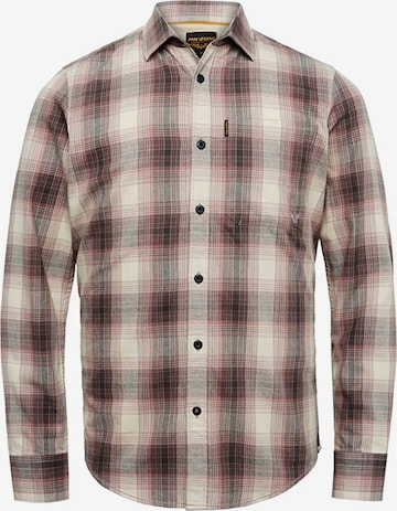 PME Legend Regular fit Button Up Shirt in Brown: front