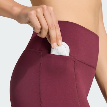 ADIDAS PERFORMANCE Skinny Παντελόνι φόρμας 'Optime' σε κόκκινο