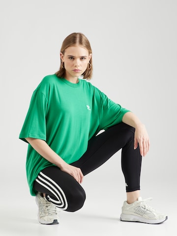 zaļš ADIDAS ORIGINALS "Oversize" stila krekls 'Trefoil'