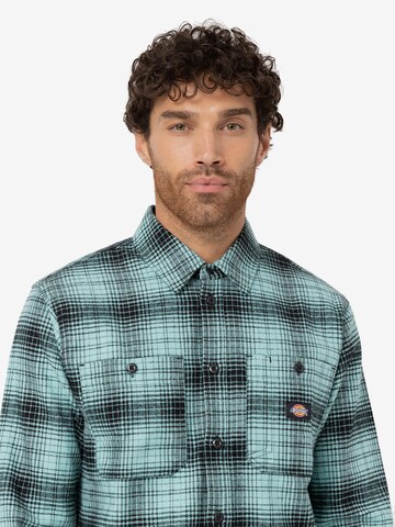 DICKIES Regular fit Button Up Shirt 'EVANSVILLE' in Blue