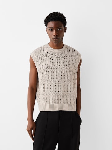 Bershka Sweater in Beige: front