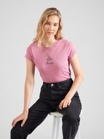 Pepe Jeans Μπλουζάκι 'FLORAL IV' σε ροζ: μπροστά