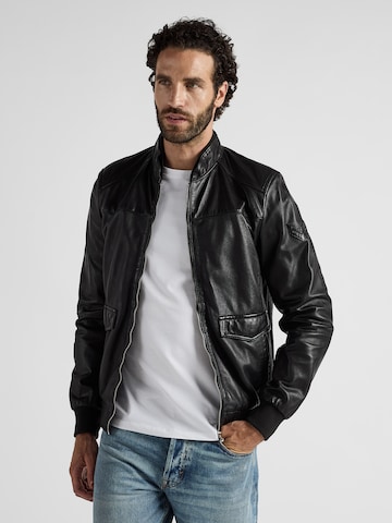 JCC Lederjacke in Schwarz: Vorderseite