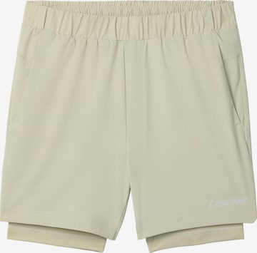 Pantalon de sport Calvin Klein Sport en beige : devant