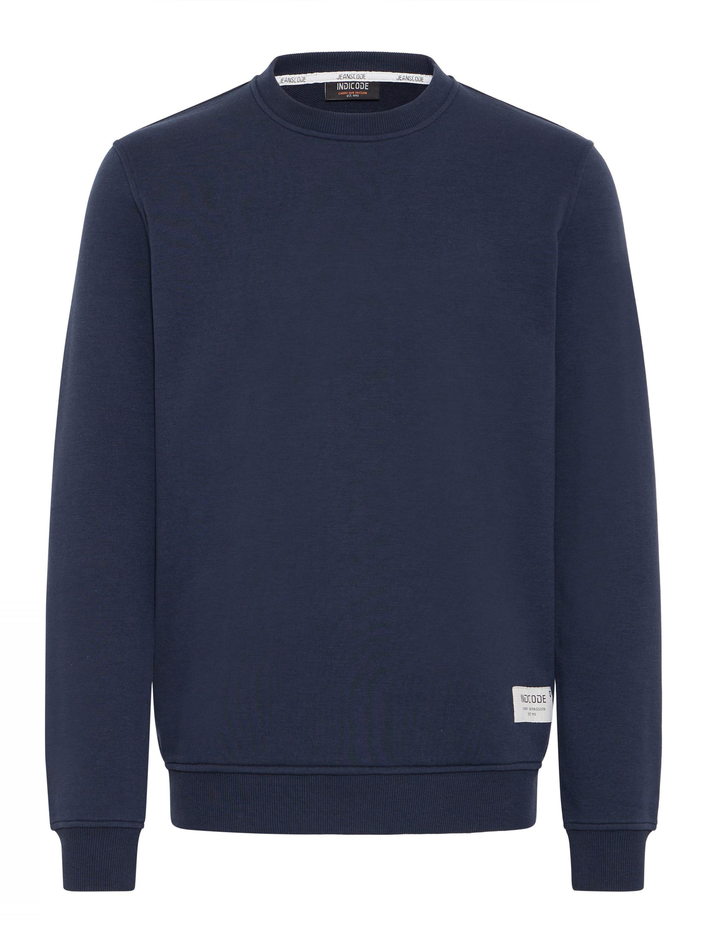 INDICODE JEANS Sweatshirt 'Playtor' in Blauw: voorkant