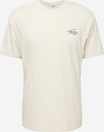 T-Shirt TOMMY HILFIGER en beige : devant