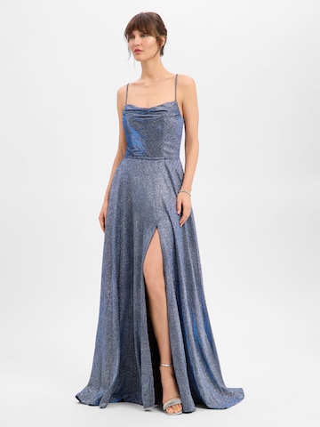 Robe de soirée Luxuar Fashion en bleu : devant