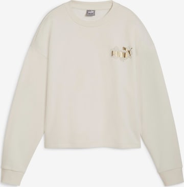 PUMA Athletic Sweatshirt 'ESS+ CLASS ACT' in White: front