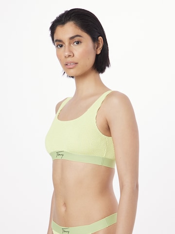 Tommy Jeans Bralette Bikini Top in Green: front