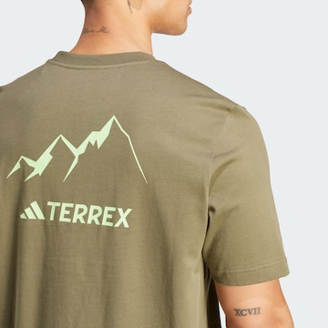 ADIDAS TERREX Performance Shirt ' Graphic MTN 2.0' in Green