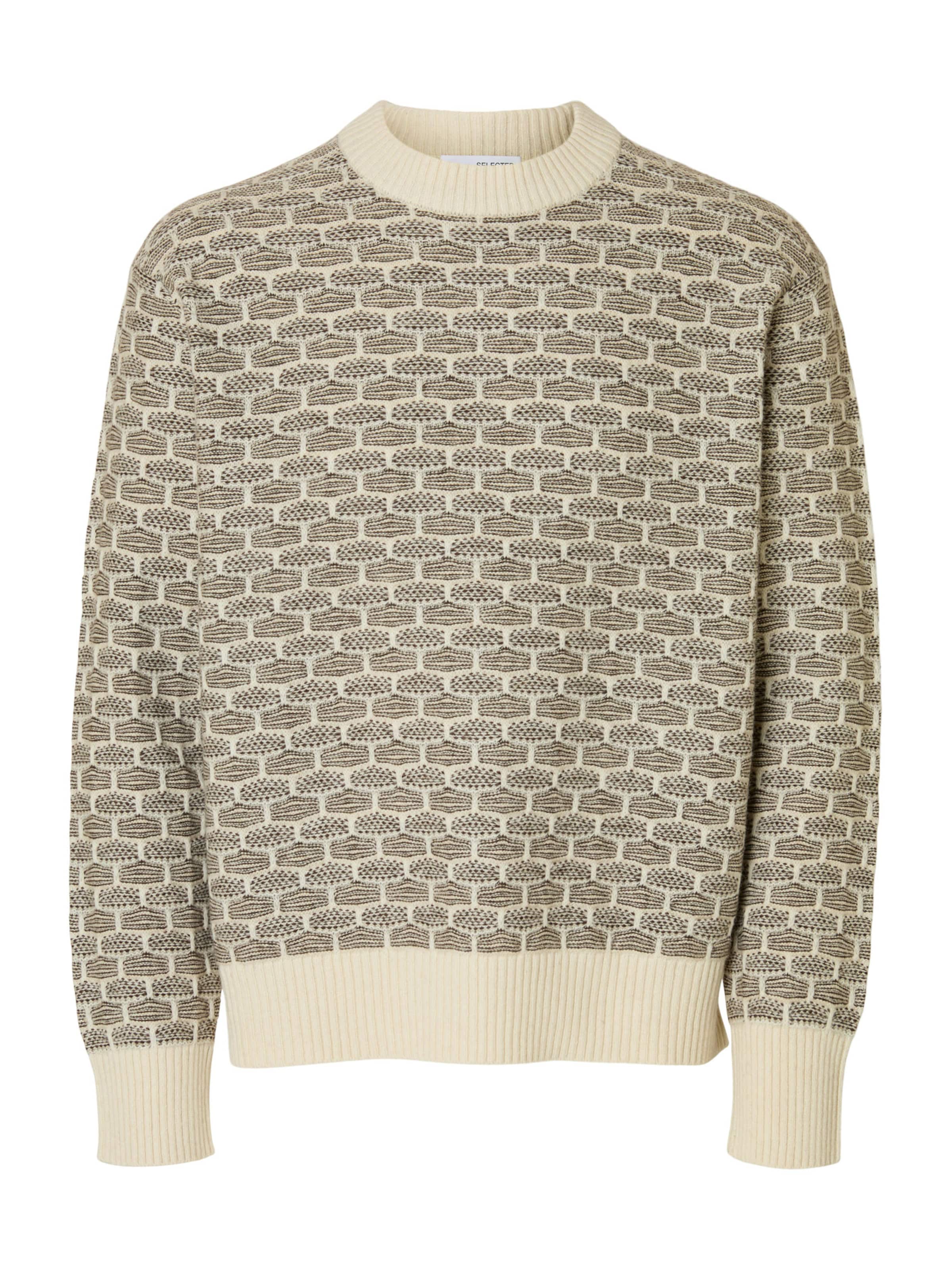 SELECTED Sweater 'SLHKeith' in Beige: front