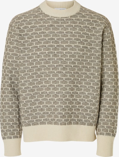 SELECTED Pulover 'SLHKEITH' u bež / crna, Pregled proizvoda