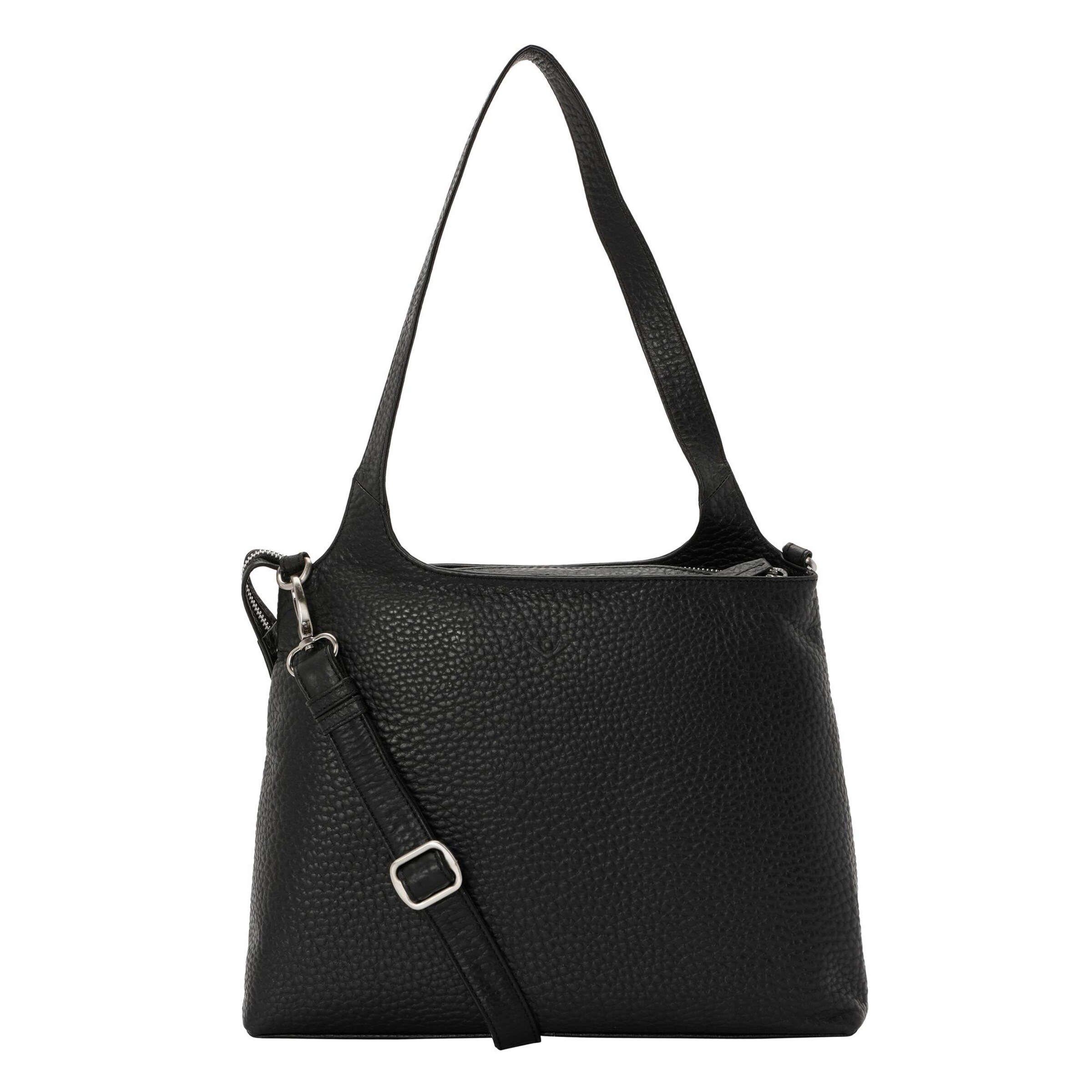 VOi Schoudertas ' Gisela ' in Zwart: voorkant