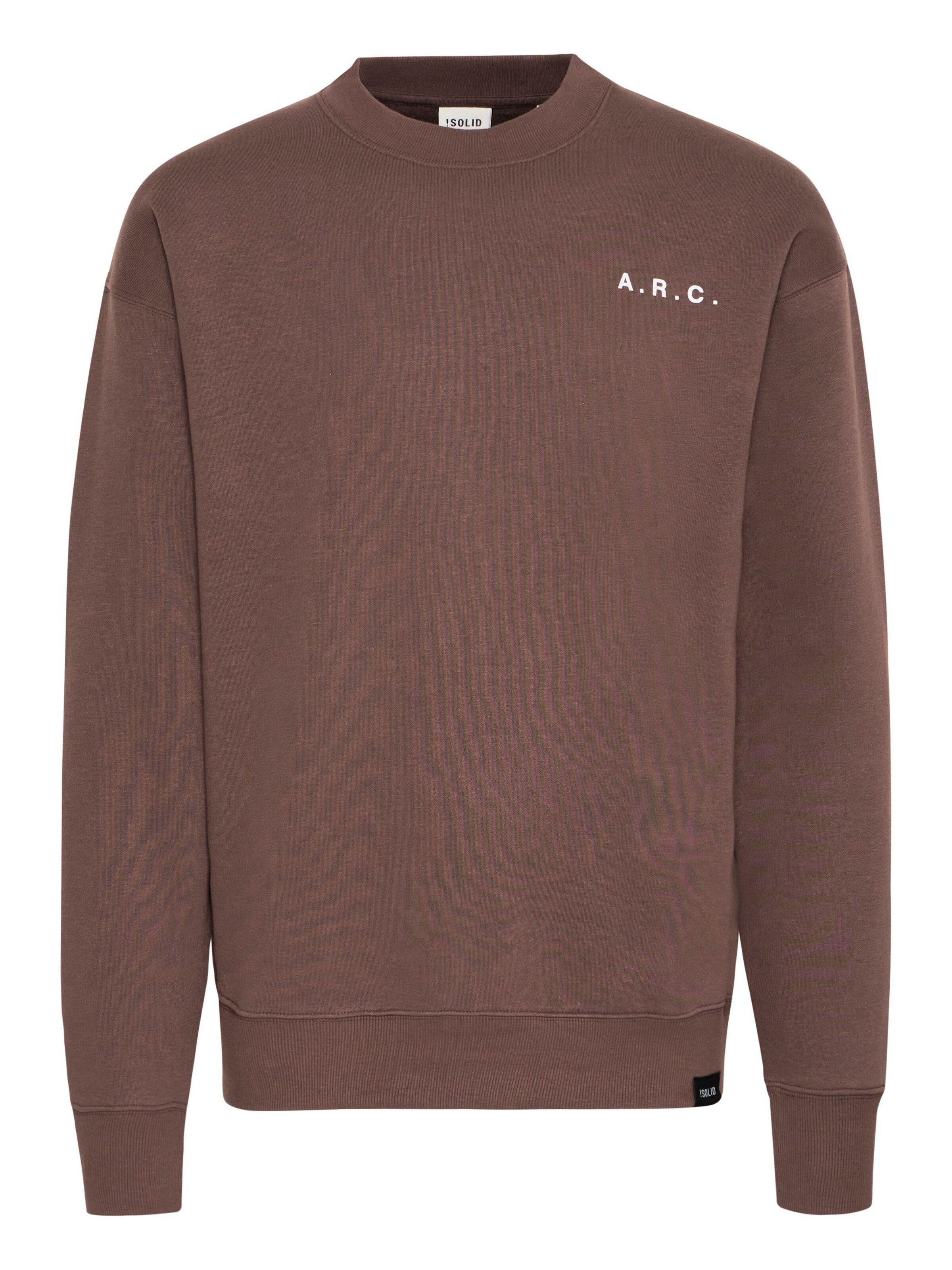 Pull-over 'Hannes' !Solid en marron : devant