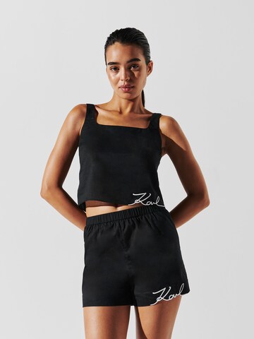 Karl Lagerfeld Top in Schwarz: Vorderseite