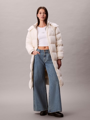 balta Calvin Klein Jeans Žieminis paltas 'ESSENTIAL': priekis
