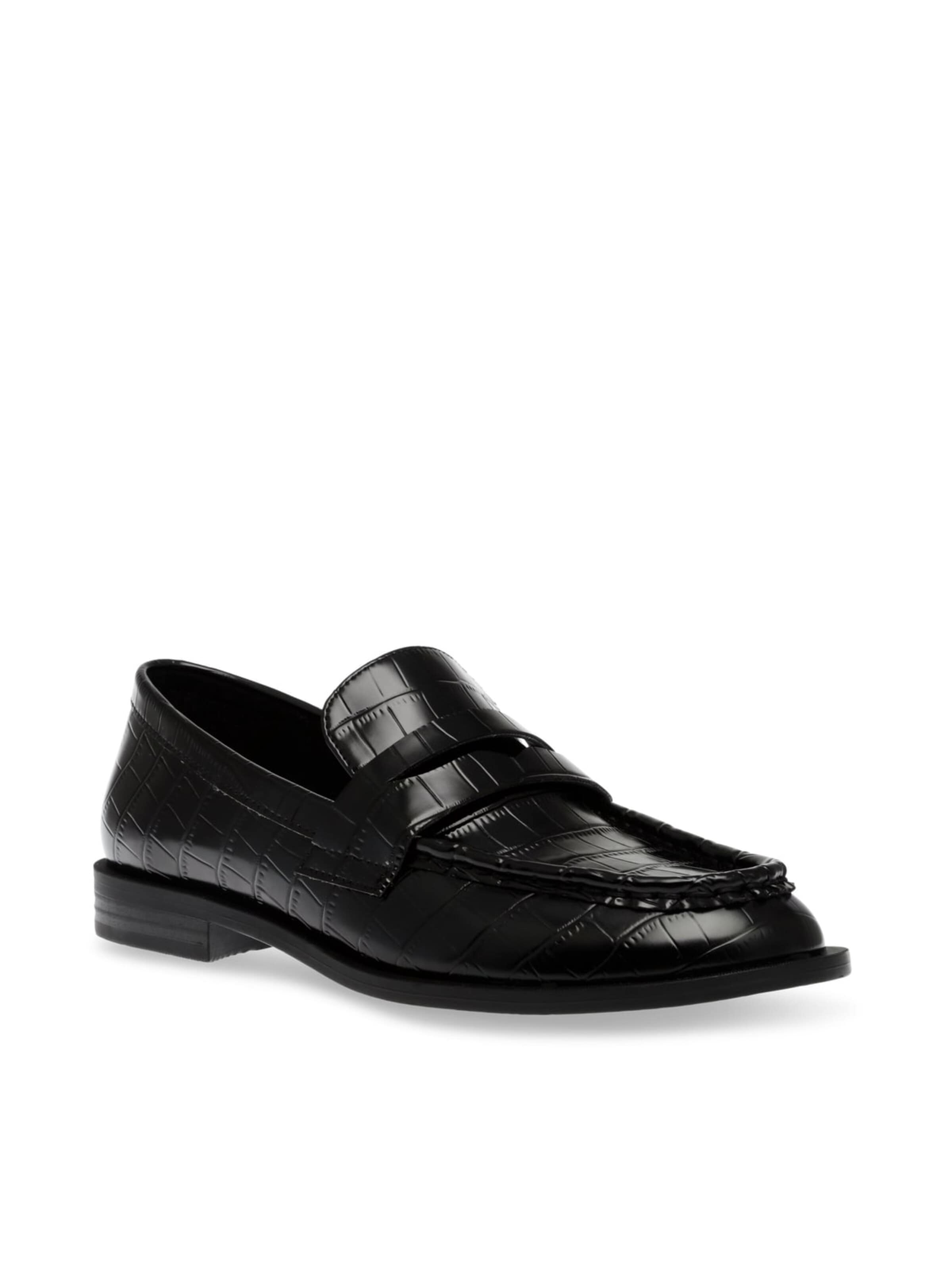 Mocassino 'Harlem Black Croco Shoes' di STEVE MADDEN in nero: frontale