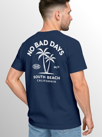 Neverless Shirt 'No Bad Days' in Blue