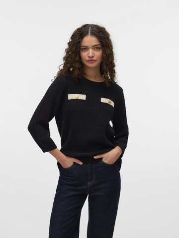 VERO MODA Sweater 'VMHarper' in Black: front