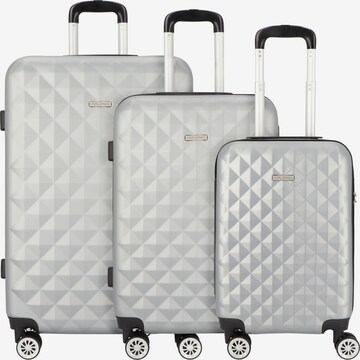 Worldpack Suitcase Set 'Diamond' in Silver: front