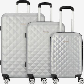 Ensemble de bagages 'Diamond' Worldpack en argent : devant