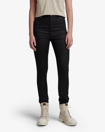 Skinny Pantalon chino G-Star RAW en noir : devant