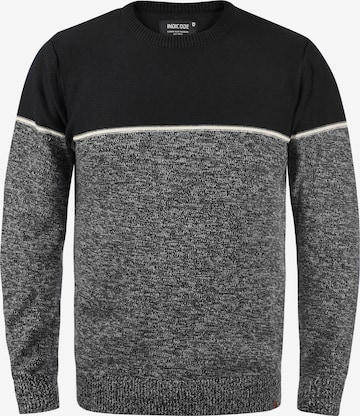 INDICODE JEANS Strickpullover 'Lynn' in Schwarz: predná strana