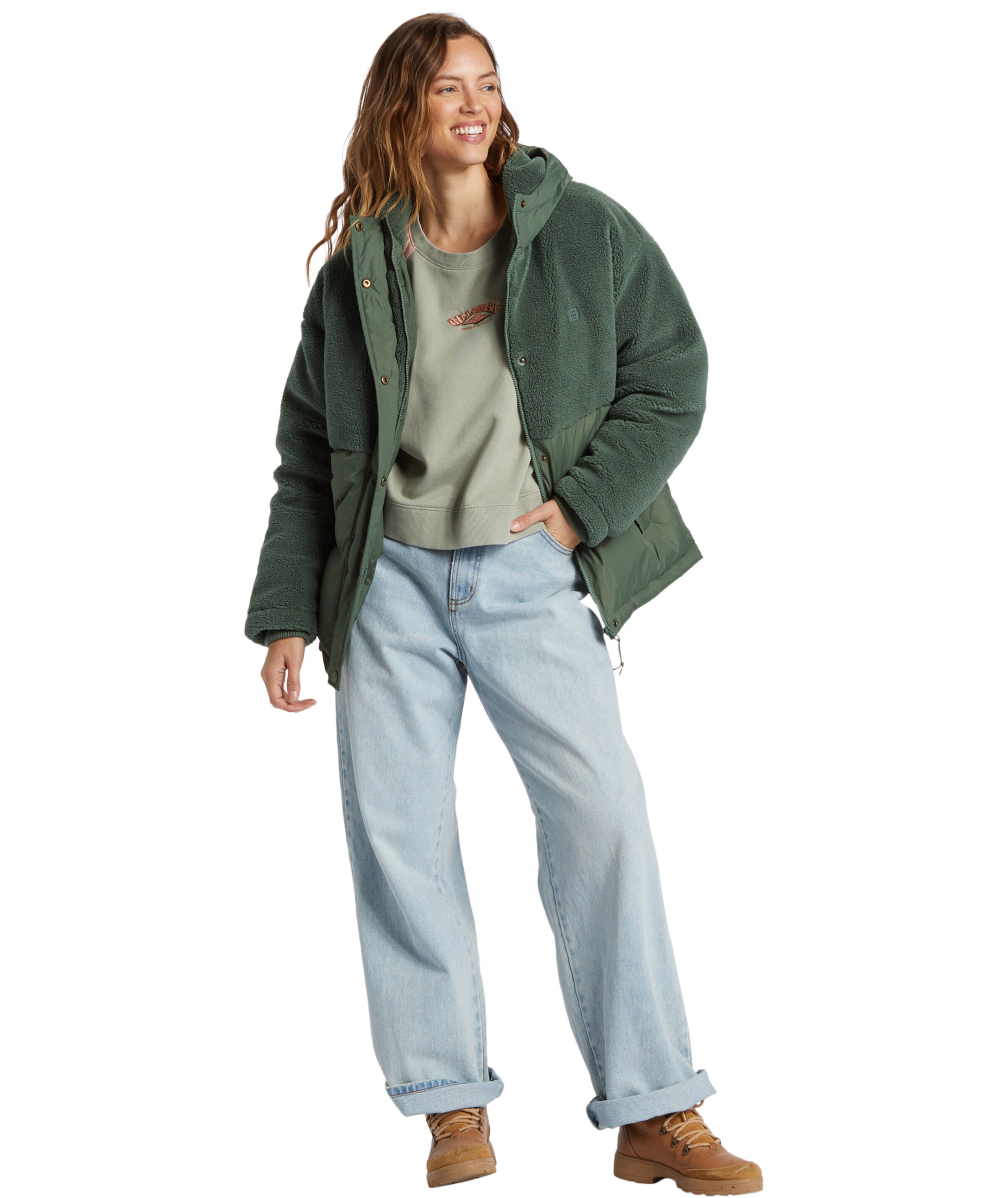 BILLABONG Athletic Jacket in Green