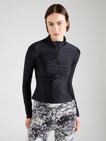 Reebok Shirt 'RESPECT HER' in Schwarz: Vorderseite
