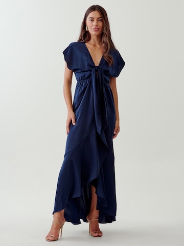 Robe de cocktail 'JAN' Tussah en bleu : devant