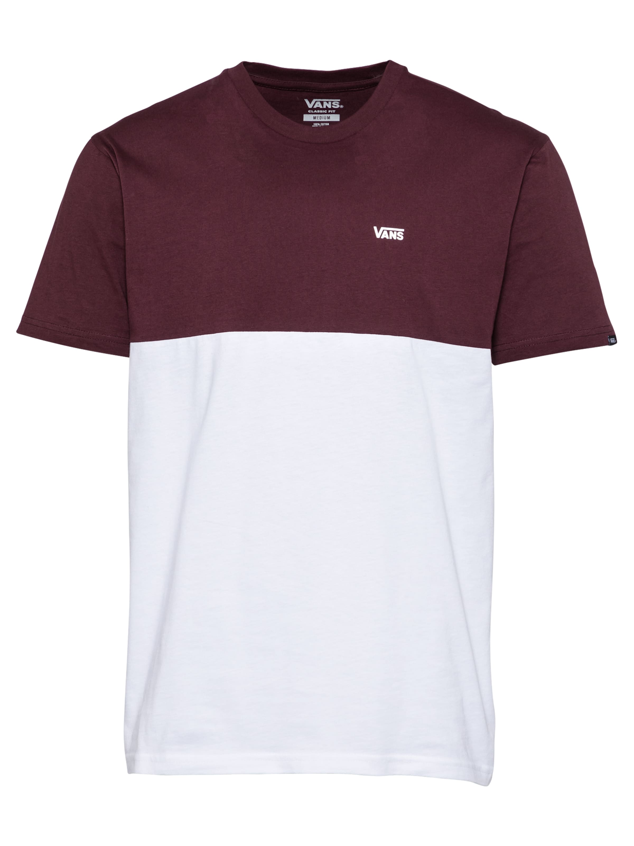 VANS Rovný strih Tričko - Biela: predná strana