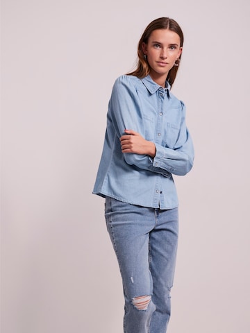 PIECES Blouse 'Krista' in Blauw: voorkant