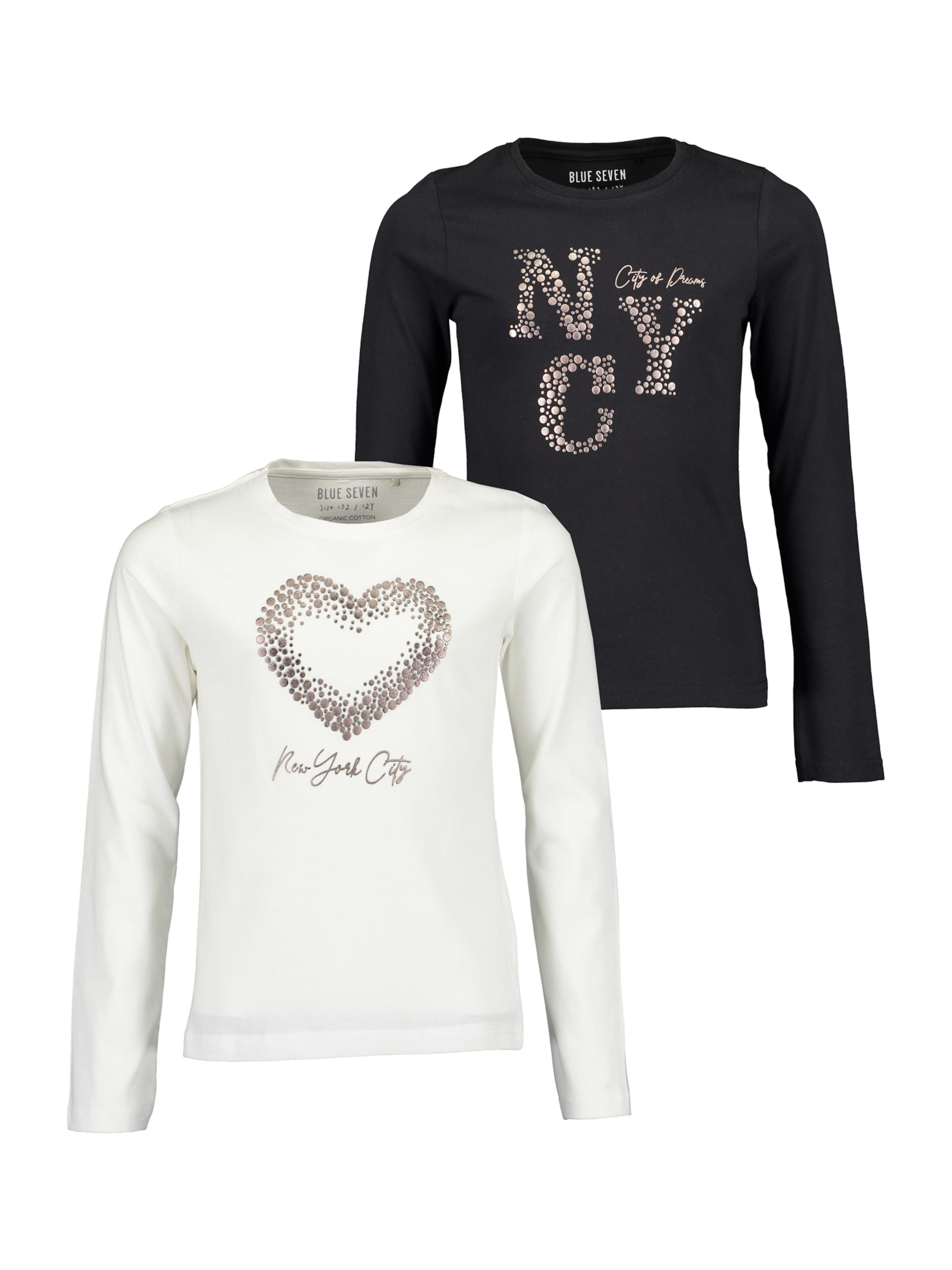 BLUE SEVEN - Camiseta en negro: frente