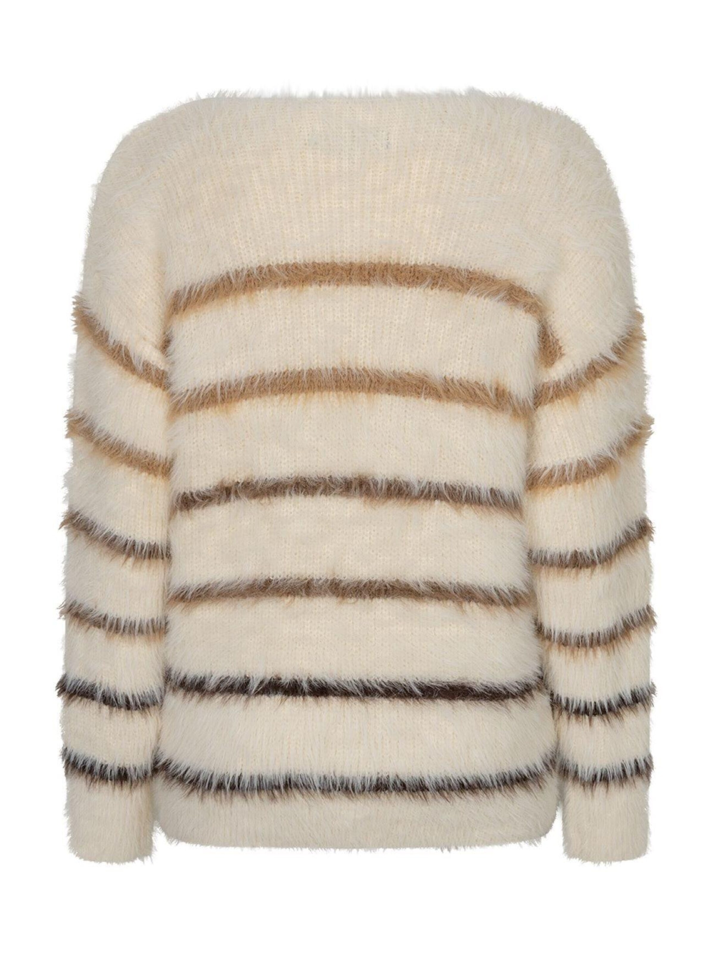 Red Button Sweater in Beige