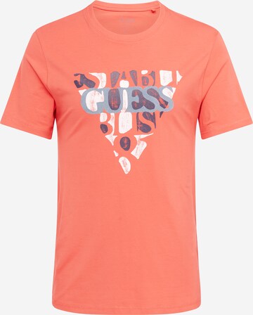 GUESS T-Shirt 'BLURRI' in Orange: predná strana